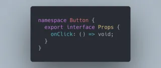 Code snippet showing a confusing TypeScript namespace pattern