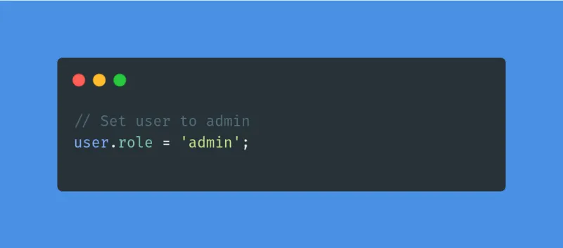 A redudant comment shown above the code
